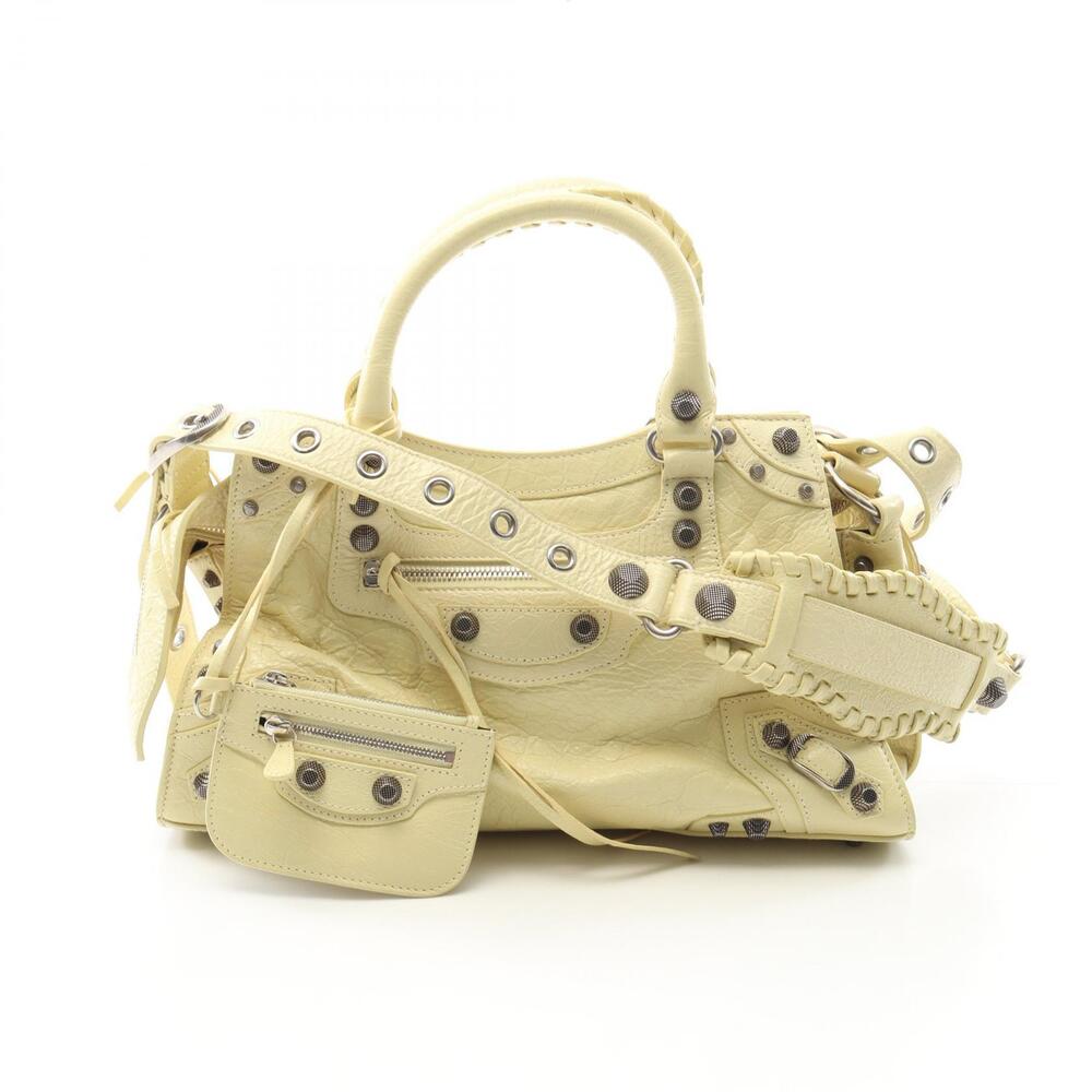 Balenciaga NEO CAGOLE CITY handbag yellow leather